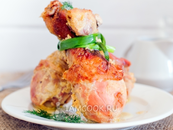 Куриные ножки в сметане в духовке, рецепт с фото