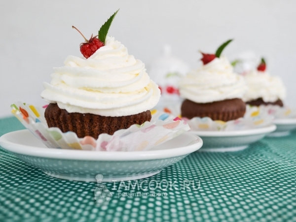 Шоколадные кексы в силиконовых формочках, рецепт с фото