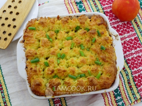 Картофельная запеканка с мясом, рецепт с фото