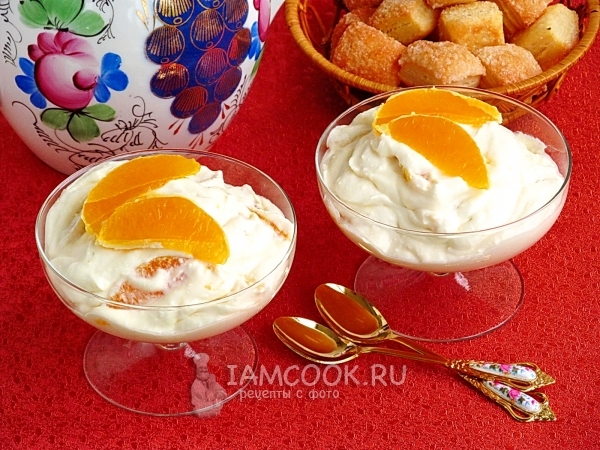 Творожно-апельсиновый десерт, рецепт с фото