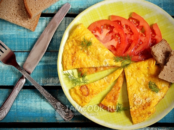 Омлет без молока, рецепт с фото