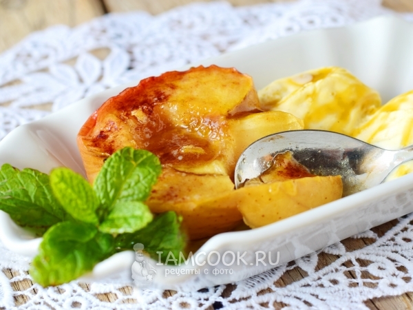 Яблоки, запеченные в духовке с медом, рецепт с фото