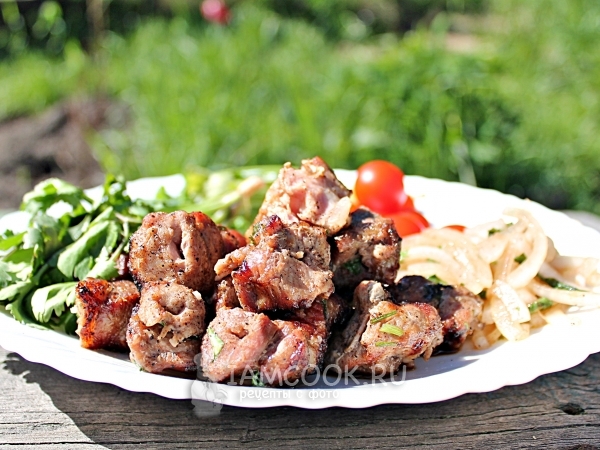 Шашлык по-кавказски из свинины, рецепт с фото