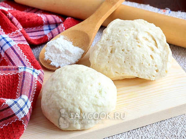 Тесто для пирогов на кефире без дрожжей, рецепт с фото