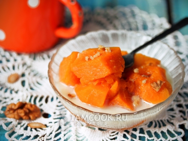 Тыква с молоком в мультиварке, рецепт с фото