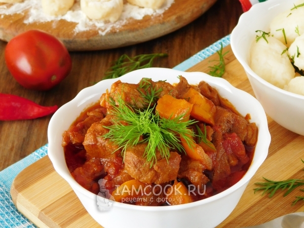 Пёркёльт из свинины, рецепт с фото