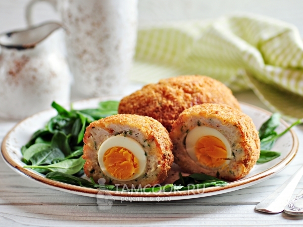 Яйца в фарше а-ля по-шотландски, рецепт с фото