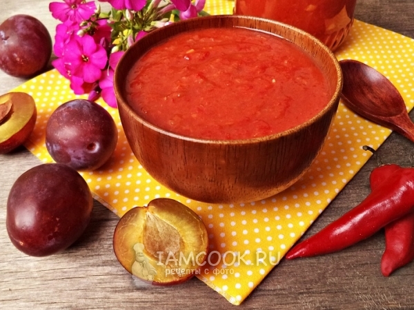 Аджика из слив на зиму, рецепт с фото