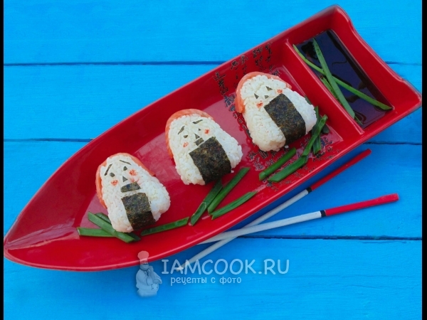 Онигири или японские рисовые шарики, рецепт с фото