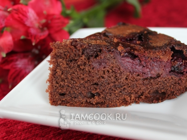 Французский шоколадный торт с вишней , рецепт с фото