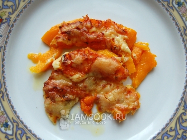 Тыква, запеченная с сыром, рецепт с фото