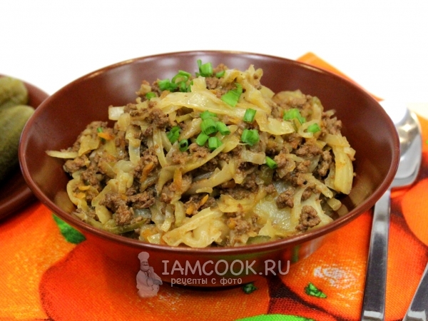 Капуста с фаршем в мультиварке, рецепт с фото