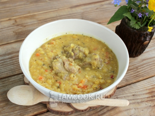 Гороховая каша с мясом, рецепт с фото