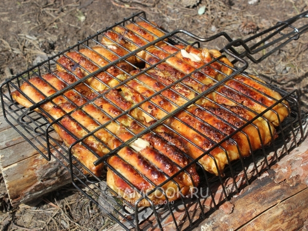 Шашлык из курицы на решетке, рецепт с фото