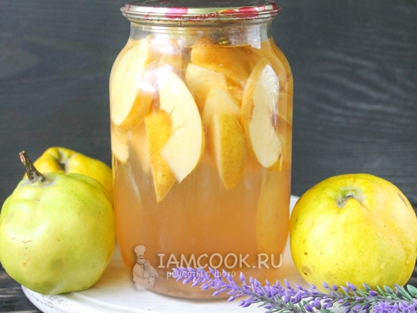 Компот из айвы на зиму, рецепт с фото