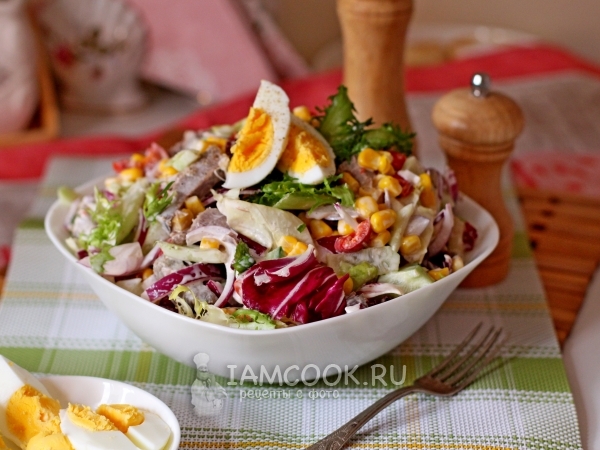 Салат из говядины и маринованного перца, рецепт с фото