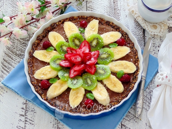 Вегетарианский тарт с бананом и авокадо, рецепт с фото