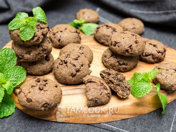 Печенье с гречневой мукой и шоколадом, рецепт с фото