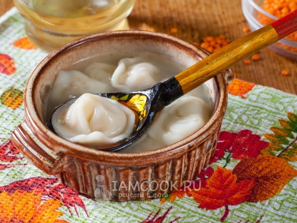 Пельмени с чечевицей, рецепт с фото