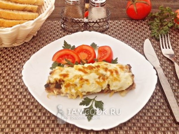 Мясо по-капитански с грибами, рецепт с фото