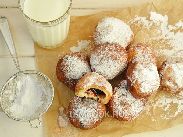 Пончики с начинкой, рецепт с фото