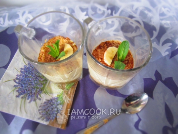 Сырно-банановый десерт в микроволновке, рецепт с фото