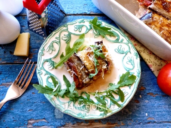 Баклажаны с помидорами и чесноком в духовке, рецепт с фото