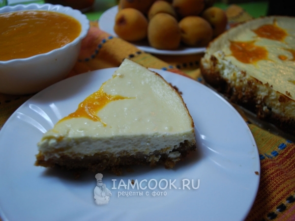 Чизкейк с абрикосами, рецепт с фото