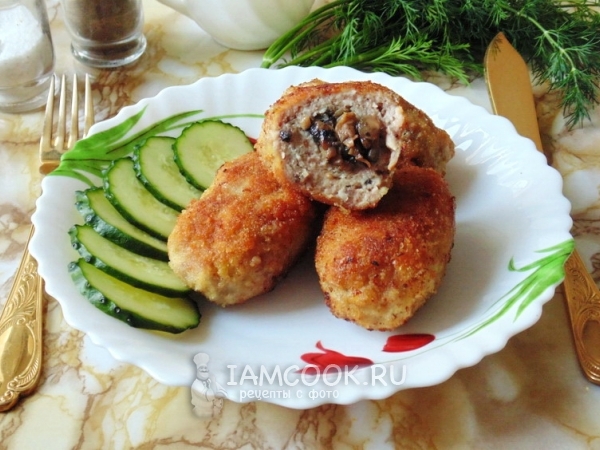 Мясные зразы с грибами, рецепт с фото