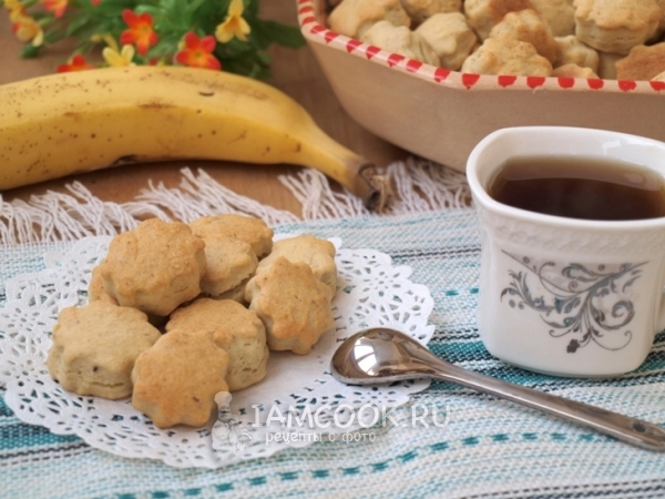 Банановое печенье, рецепт с фото