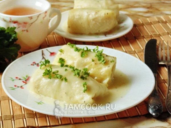 Голубцы в сметанном соусе, рецепт с фото