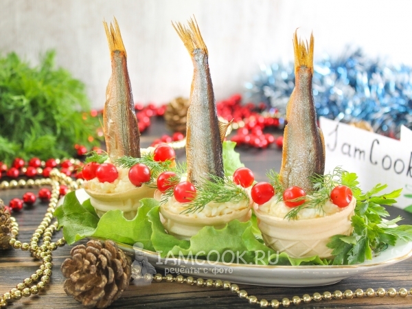 Мини-закуска «Рыбки в пруду», рецепт с фото