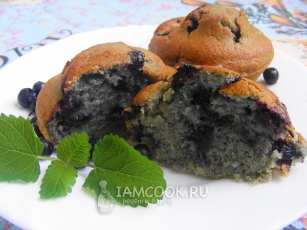 Черничные кексы в хлебопечке, рецепт с фото