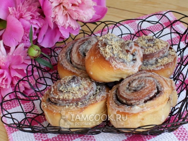 Булочки синабон с шоколадом, рецепт с фото