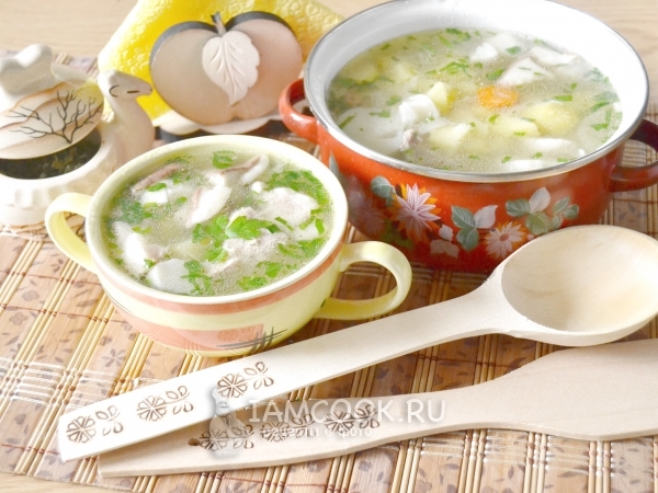 Грибной суп с мясом, рецепт с фото