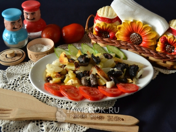 Подосиновики жареные с картошкой, рецепт с фото