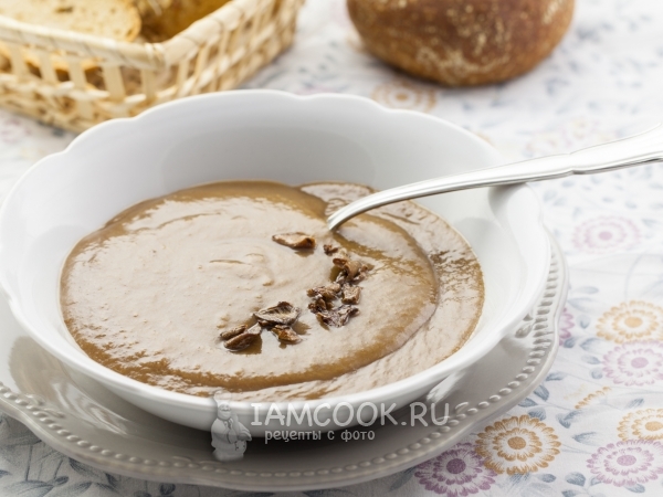 Суп-пюре грибной из сушеных грибов, рецепт с фото