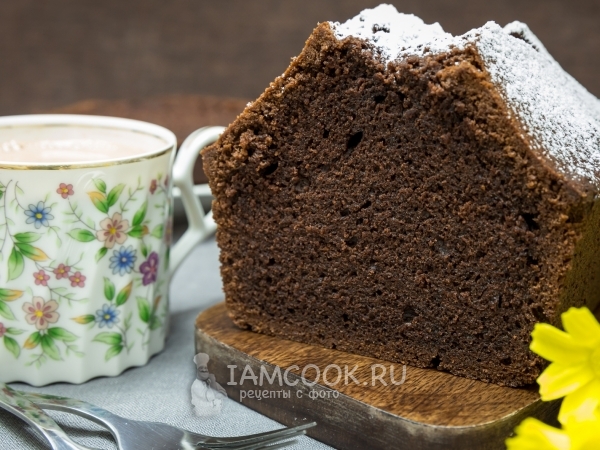 Шоколадный кекс на сметане, рецепт с фото