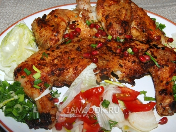 Классический цыпленок табака, рецепт с фото