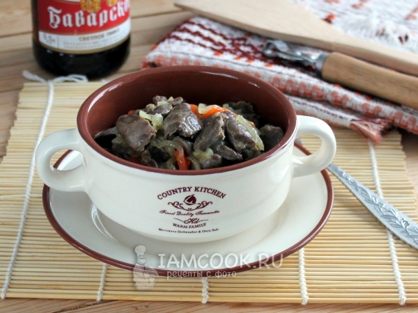 Куриные сердечки в пиве, рецепт с фото