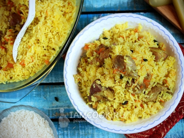 Плов со свининой (в духовке), рецепт с фото