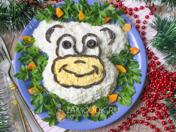 Салат «Сытая обезьянка», рецепт с фото