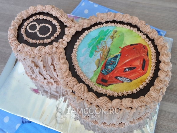 Торт для ЮНОГО автомобилиста восьмёрка, рецепт с фото
