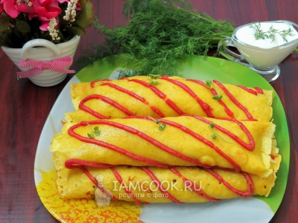 Нежные блинчики с капустой, рецепт с фото