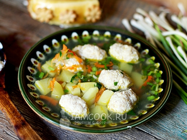 Суп с куриными клёцками, рецепт с фото