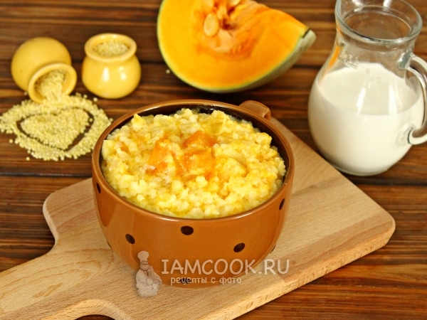 Пшенная каша с тыквой в мультиварке, рецепт с фото