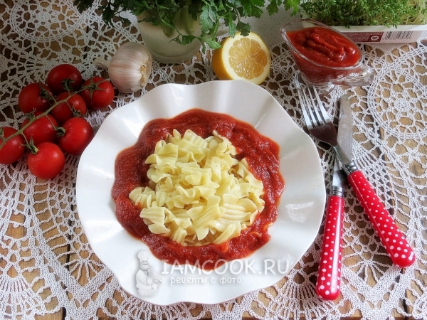 Постный соус к макаронам, рецепт с фото