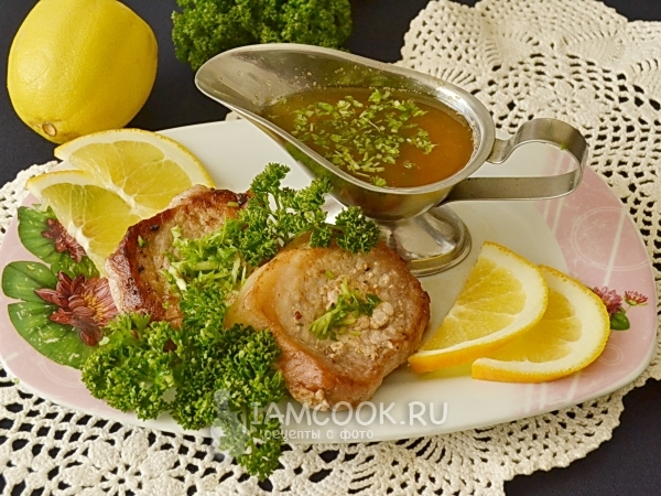 Медальоны из свинины, рецепт с фото