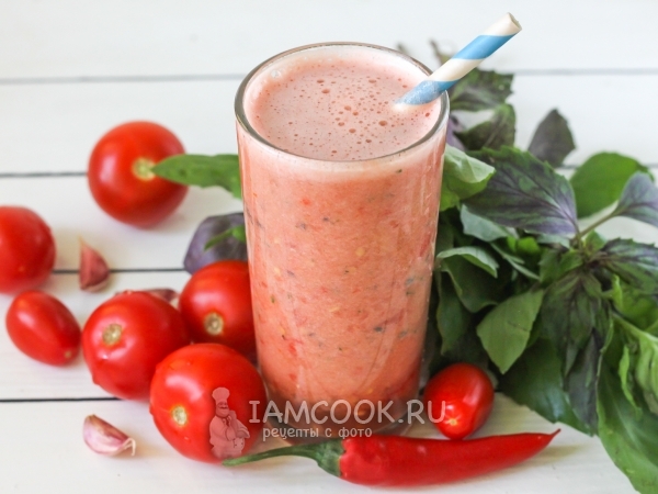 Томатный фреш с базиликом, рецепт с фото