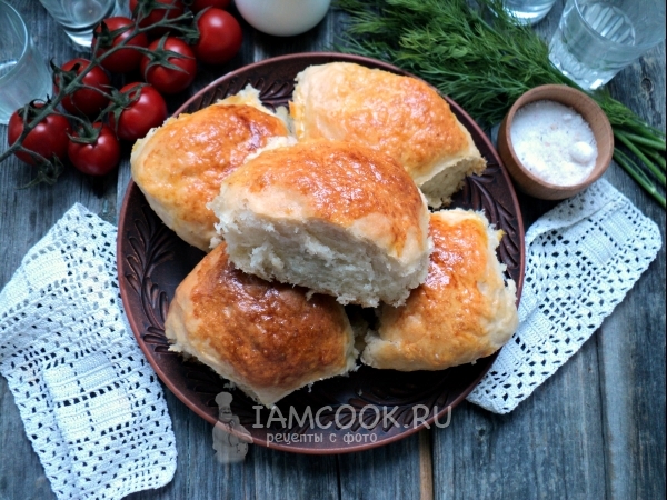 Духовые пирожки с печенкой, рецепт с фото